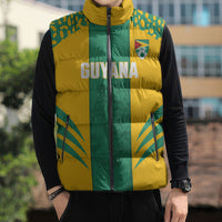 Guyana Football 2026 Custom Sleeveless Puffer Jacket Come On Golden Jaguars