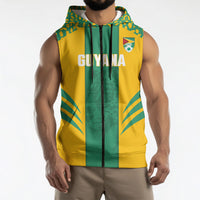 Guyana Football 2026 Custom Sleeveless Zip Hoodie Come On Golden Jaguars