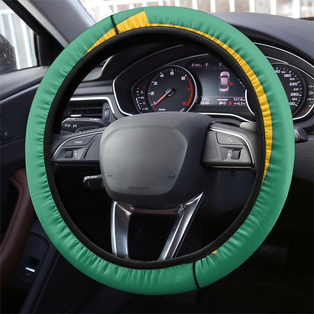 Guyana Football 2026 Steering Wheel Cover Come On Golden Jaguars