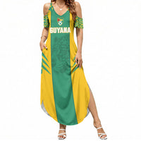 Guyana Football 2026 Custom Summer Maxi Dress Come On Golden Jaguars