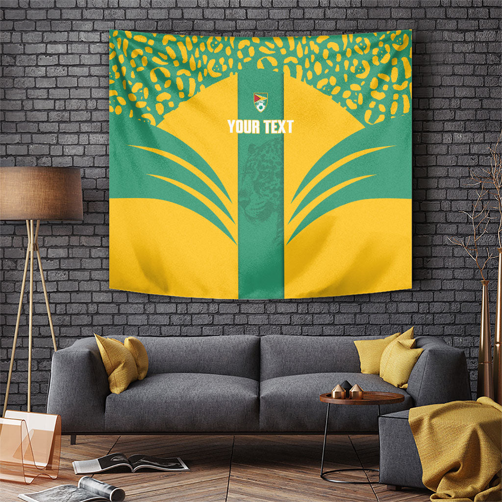 Guyana Football 2026 Custom Tapestry Come On Golden Jaguars