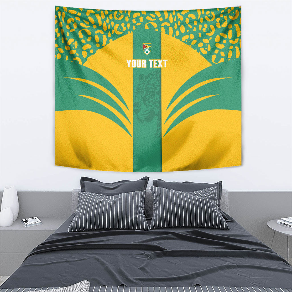 Guyana Football 2026 Custom Tapestry Come On Golden Jaguars