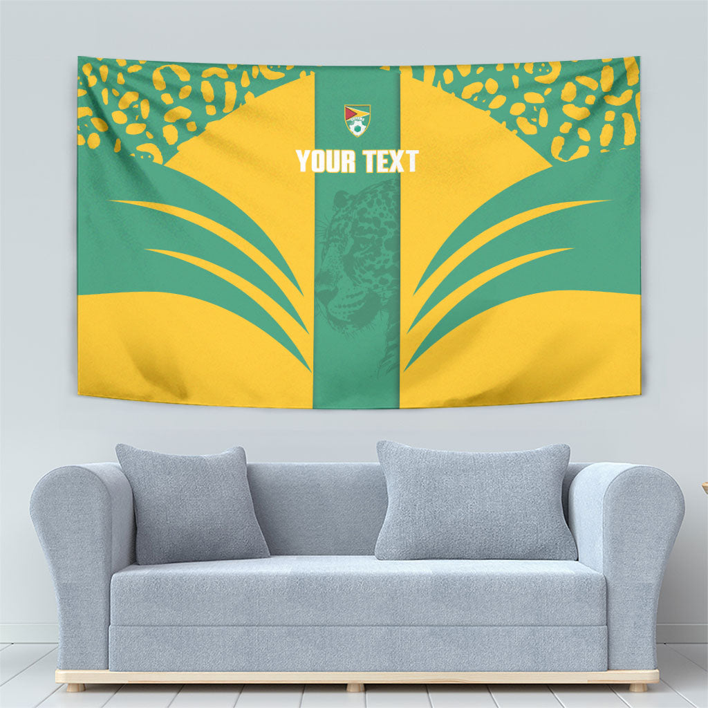 Guyana Football 2026 Custom Tapestry Come On Golden Jaguars