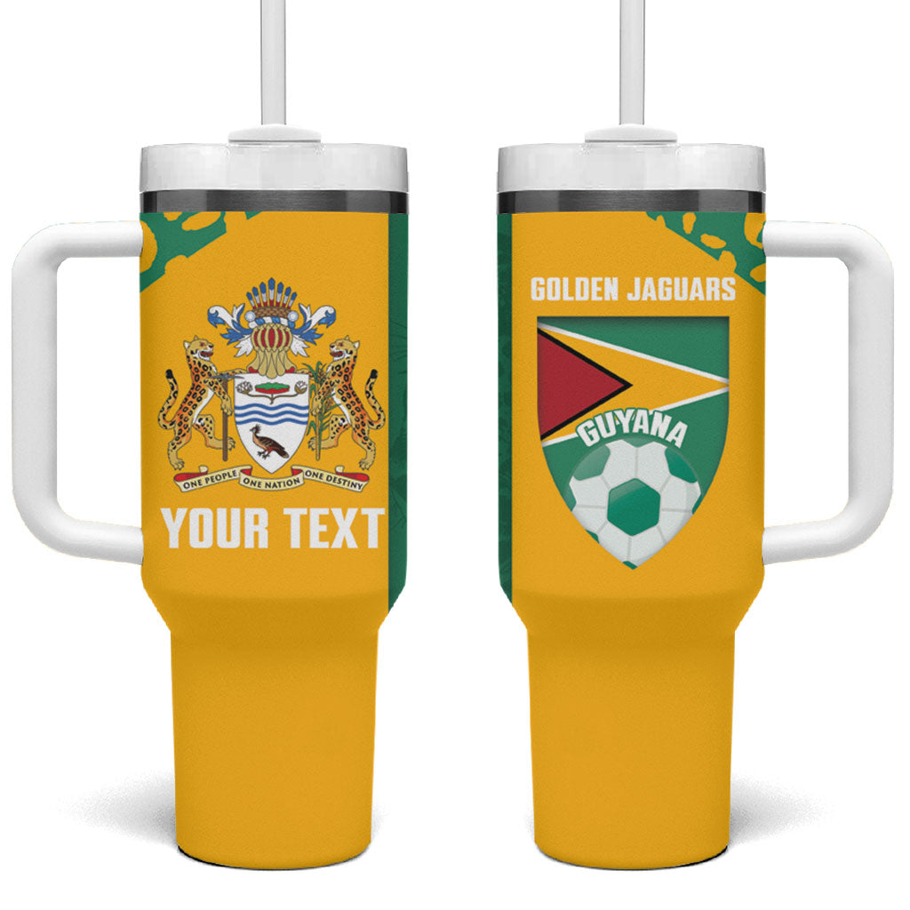 Guyana Football 2026 Custom Tumbler With Handle Come On Golden Jaguars