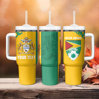 Guyana Football 2026 Custom Tumbler With Handle Come On Golden Jaguars