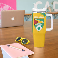 Guyana Football 2026 Custom Tumbler With Handle Come On Golden Jaguars