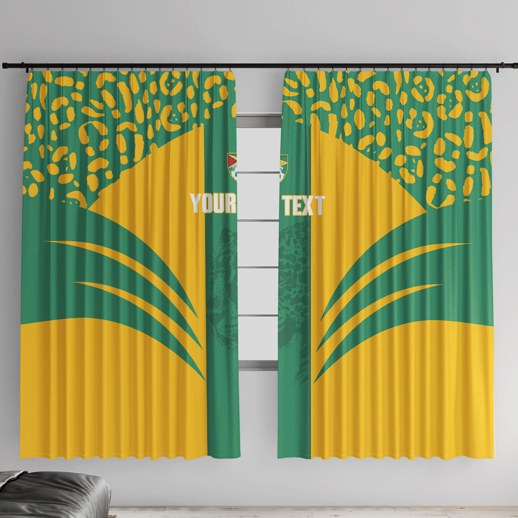 Guyana Football 2026 Custom Window Curtain Come On Golden Jaguars