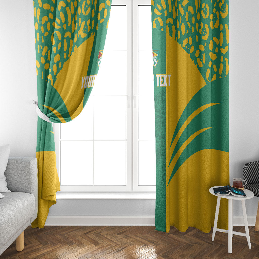 Guyana Football 2026 Custom Window Curtain Come On Golden Jaguars