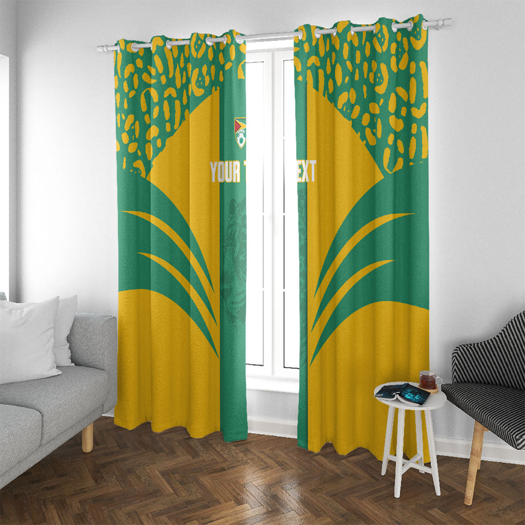 Guyana Football 2026 Custom Window Curtain Come On Golden Jaguars