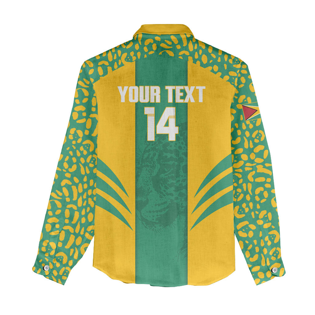 Guyana Football 2026 Custom Women Casual Shirt Come On Golden Jaguars