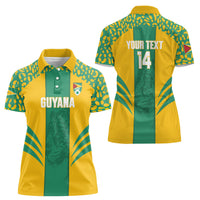 Guyana Football 2026 Custom Women Polo Shirt Come On Golden Jaguars