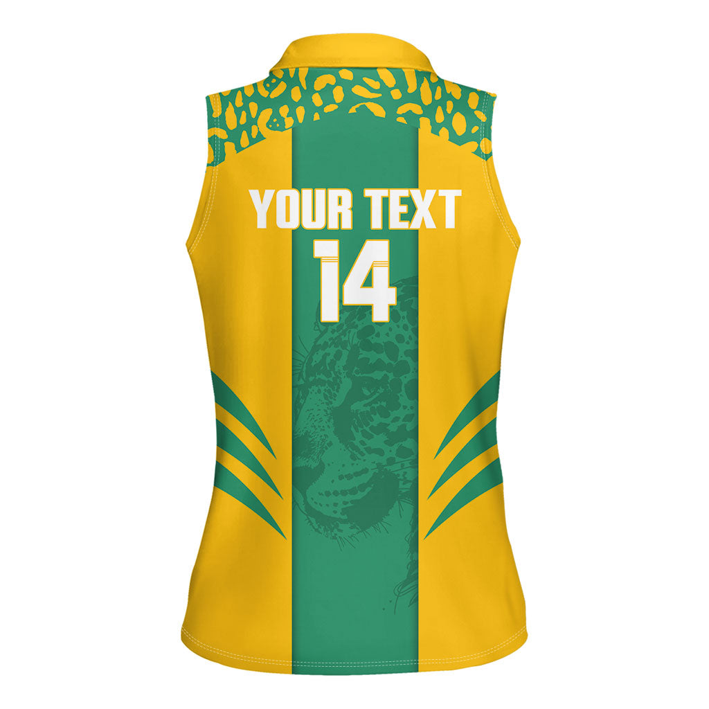 Guyana Football 2026 Custom Women Sleeveless Polo Shirt Come On Golden Jaguars