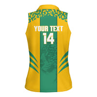 Guyana Football 2026 Custom Women Sleeveless Polo Shirt Come On Golden Jaguars