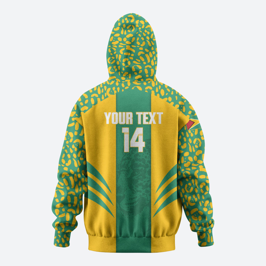 Guyana Football 2026 Custom Zip Hoodie Come On Golden Jaguars