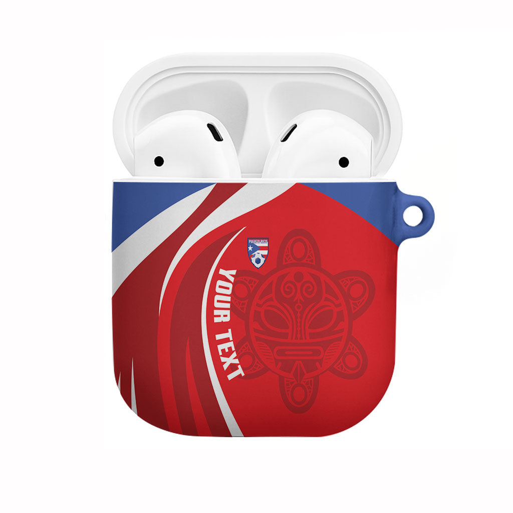 Puerto Rico Football 2026 Custom AirPods Case Vamos Los Boricuas Taino Sun