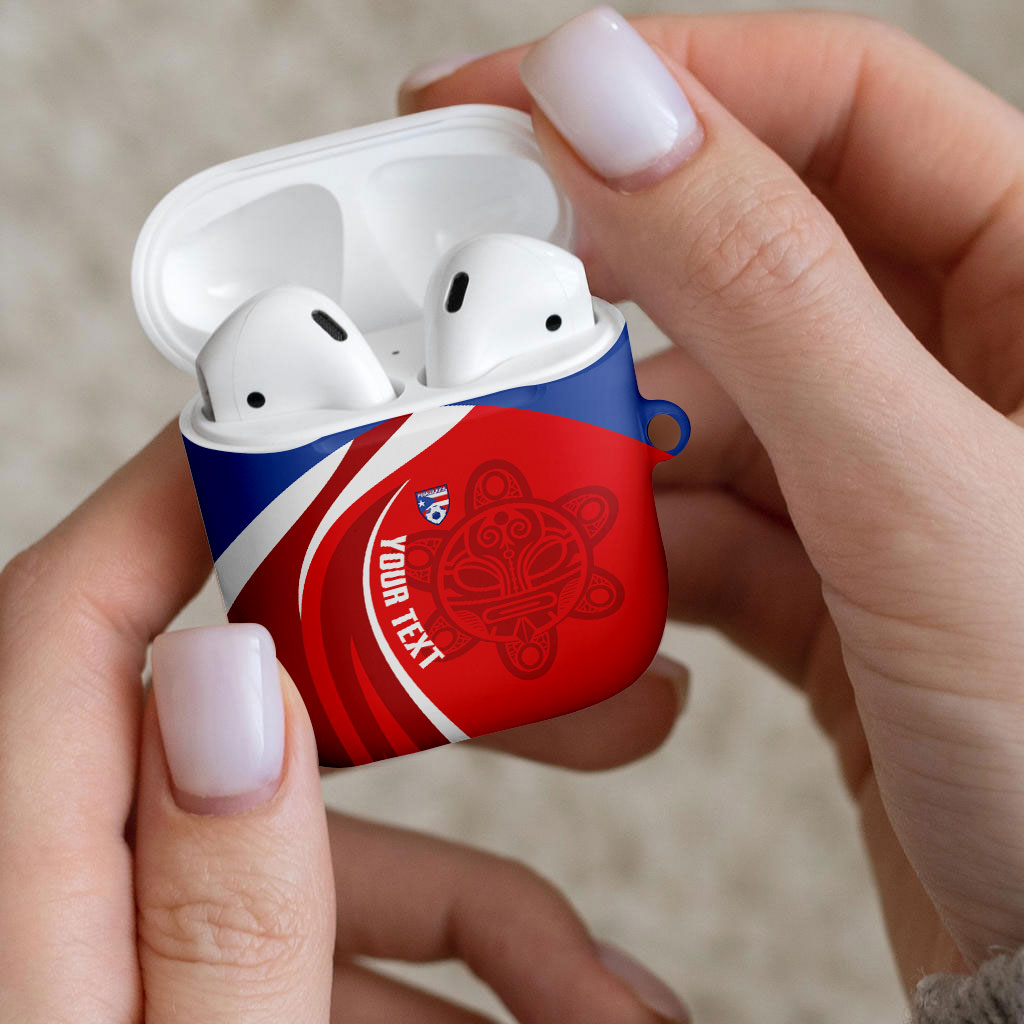 Puerto Rico Football 2026 Custom AirPods Case Vamos Los Boricuas Taino Sun
