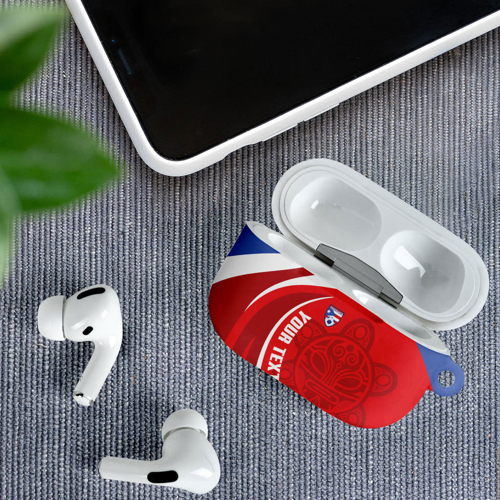 Puerto Rico Football 2026 Custom AirPods Case Vamos Los Boricuas Taino Sun