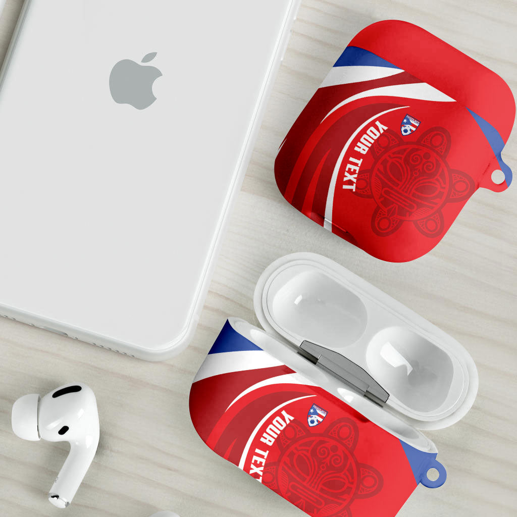 Puerto Rico Football 2026 Custom AirPods Case Vamos Los Boricuas Taino Sun