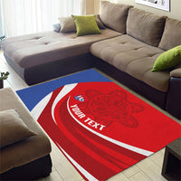 Puerto Rico Football 2026 Custom Area Rug Vamos Los Boricuas Taino Sun