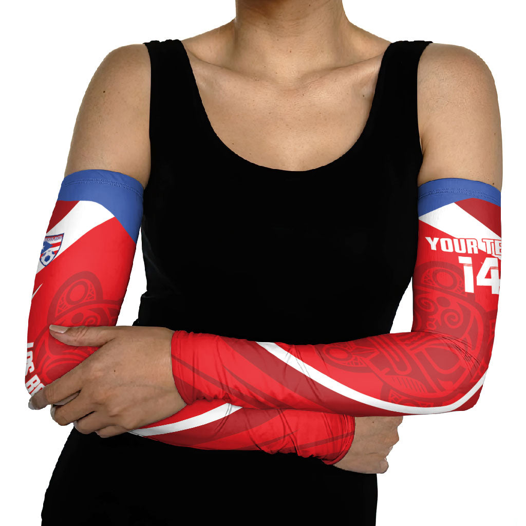 Puerto Rico Football 2026 Custom Arm Sleeves Vamos Los Boricuas Taino Sun