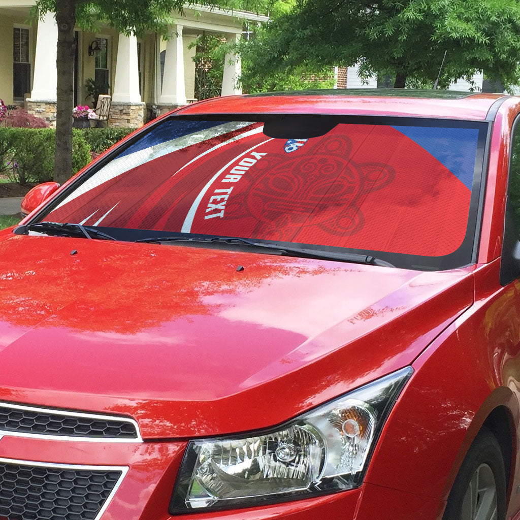 Puerto Rico Football 2026 Custom Auto Sun Shade Vamos Los Boricuas Taino Sun