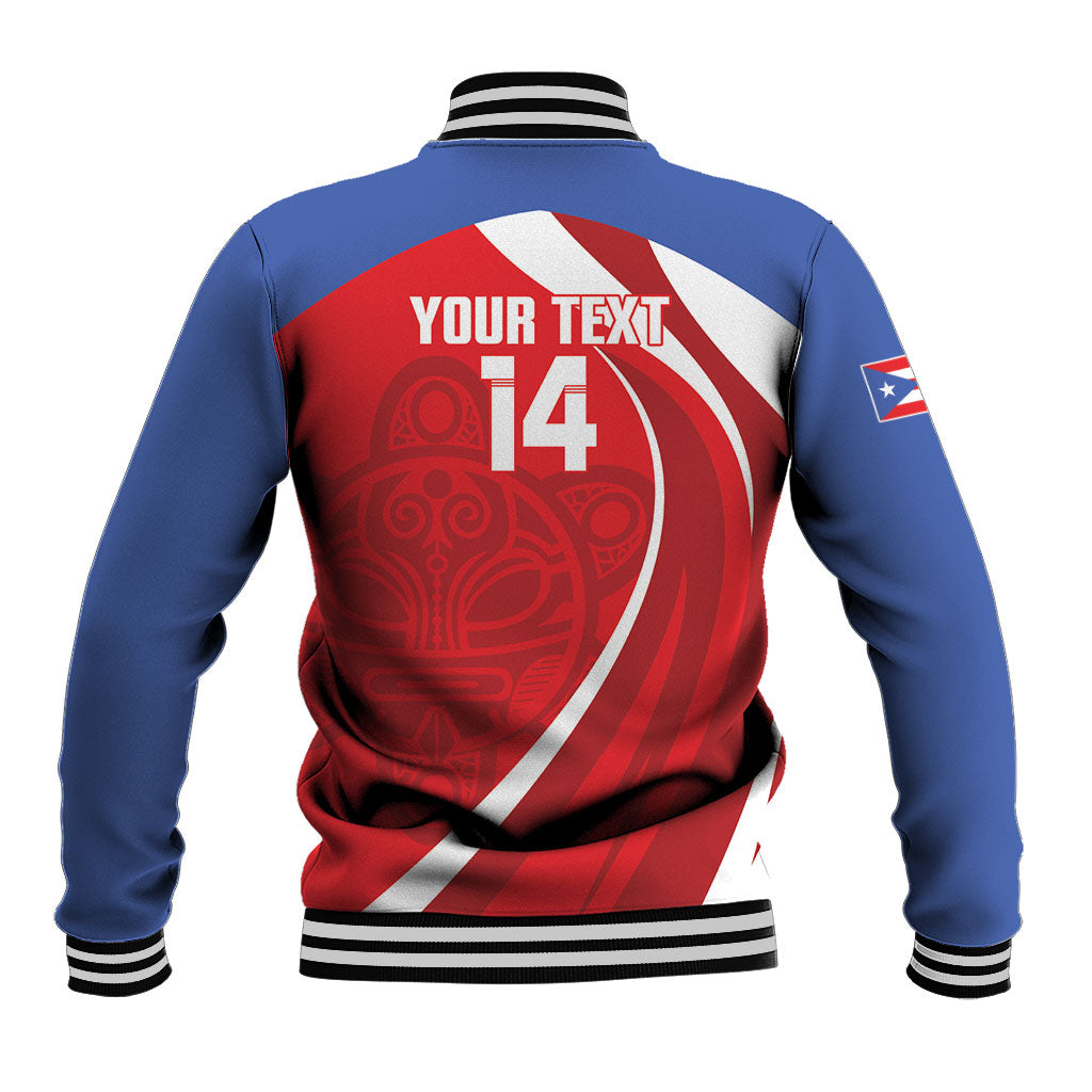 Puerto Rico Football 2026 Custom Baseball Jacket Vamos Los Boricuas Taino Sun