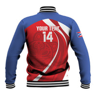 Puerto Rico Football 2026 Custom Baseball Jacket Vamos Los Boricuas Taino Sun