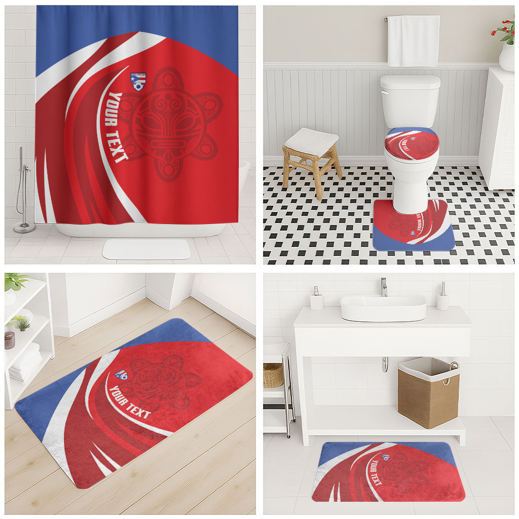 Puerto Rico Football 2026 Custom Bathroom Set Vamos Los Boricuas Taino Sun
