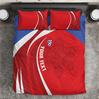 Puerto Rico Football 2026 Custom Bedding Set Vamos Los Boricuas Taino Sun