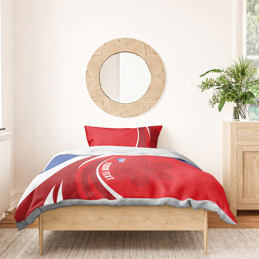 Puerto Rico Football 2026 Custom Bedding Set Vamos Los Boricuas Taino Sun