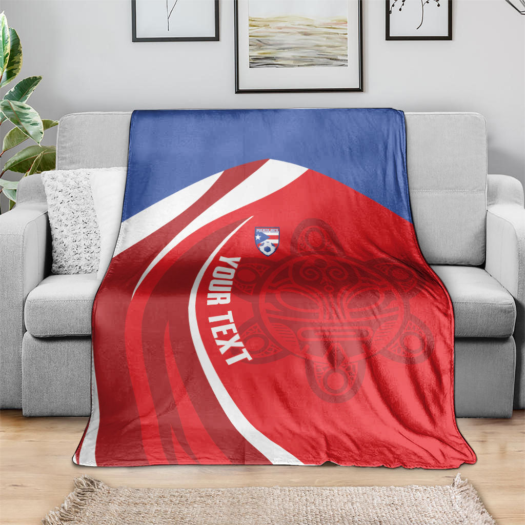 Puerto Rico Football 2026 Custom Blanket Vamos Los Boricuas Taino Sun