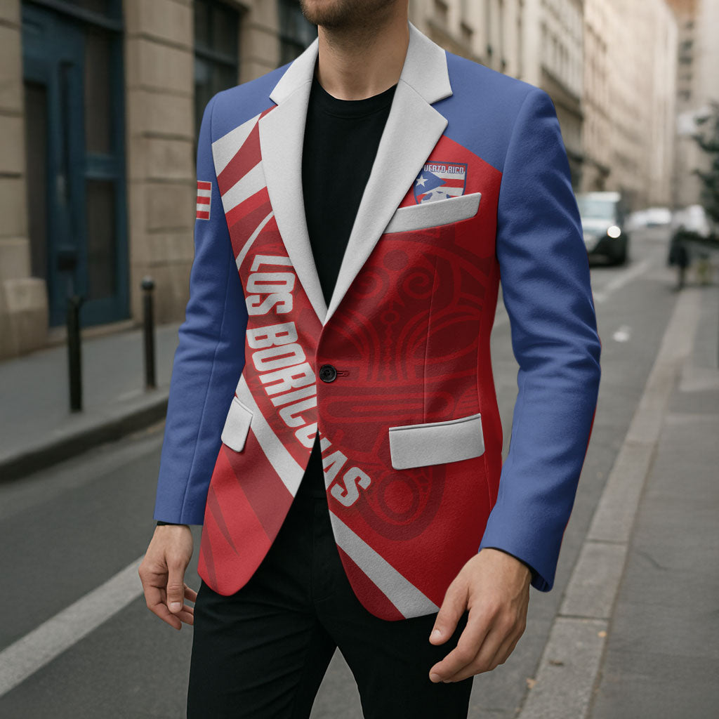 Puerto Rico Football 2026 Custom Blazer Vamos Los Boricuas Taino Sun