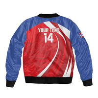 Puerto Rico Football 2026 Custom Bomber Jacket Vamos Los Boricuas Taino Sun