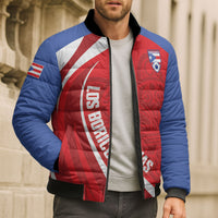 Puerto Rico Football 2026 Custom Bomber Puffer Jacket Vamos Los Boricuas Taino Sun