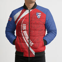 Puerto Rico Football 2026 Custom Bomber Puffer Jacket Vamos Los Boricuas Taino Sun