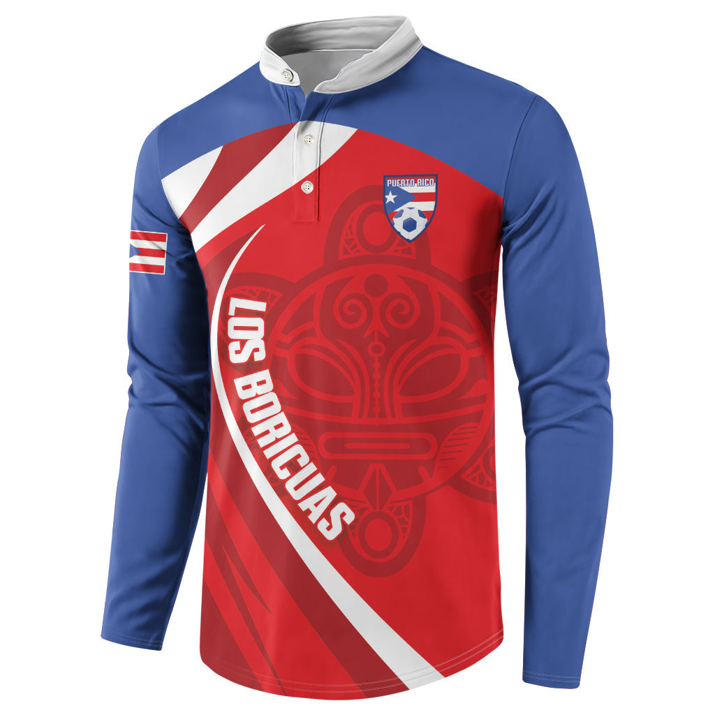 Puerto Rico Football 2026 Custom Button Sweatshirt Vamos Los Boricuas Taino Sun