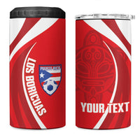 Puerto Rico Football 2026 Custom 4 in 1 Can Cooler Tumbler Vamos Los Boricuas Taino Sun