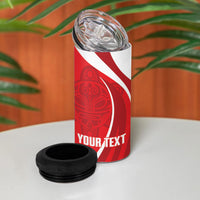 Puerto Rico Football 2026 Custom 4 in 1 Can Cooler Tumbler Vamos Los Boricuas Taino Sun