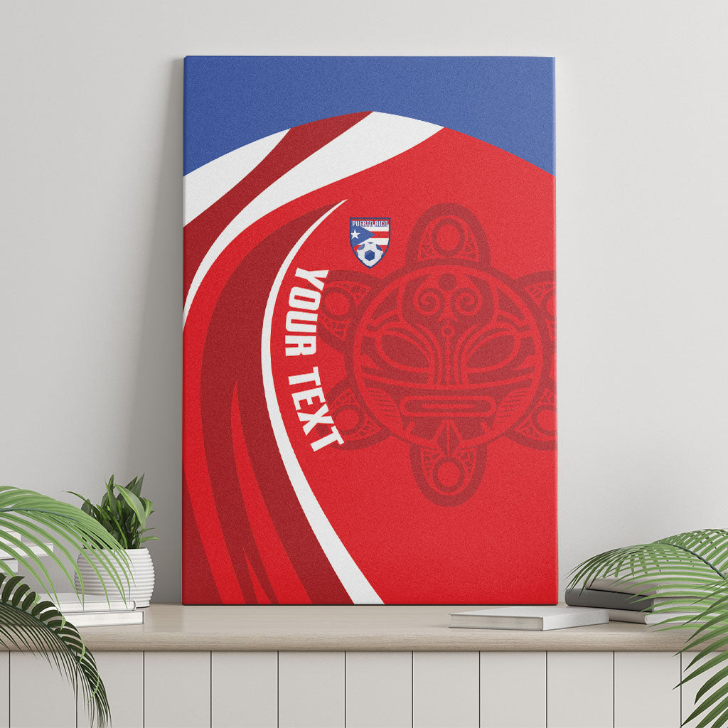 Puerto Rico Football 2026 Custom Canvas Wall Art Vamos Los Boricuas Taino Sun