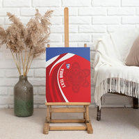 Puerto Rico Football 2026 Custom Canvas Wall Art Vamos Los Boricuas Taino Sun