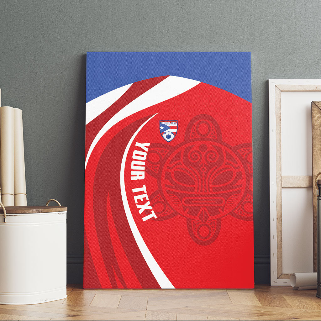 Puerto Rico Football 2026 Custom Canvas Wall Art Vamos Los Boricuas Taino Sun