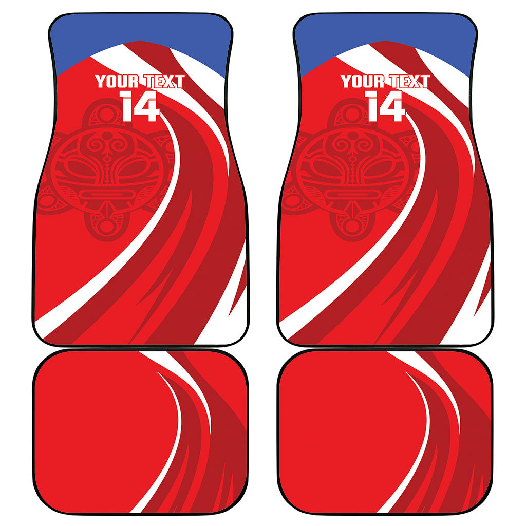 Puerto Rico Football 2026 Custom Car Mats Vamos Los Boricuas Taino Sun