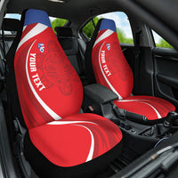 Puerto Rico Football 2026 Custom Car Seat Cover Vamos Los Boricuas Taino Sun