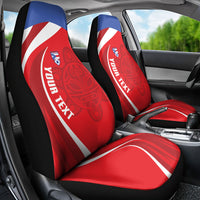 Puerto Rico Football 2026 Custom Car Seat Cover Vamos Los Boricuas Taino Sun