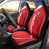 Puerto Rico Football 2026 Custom Car Seat Cover Vamos Los Boricuas Taino Sun