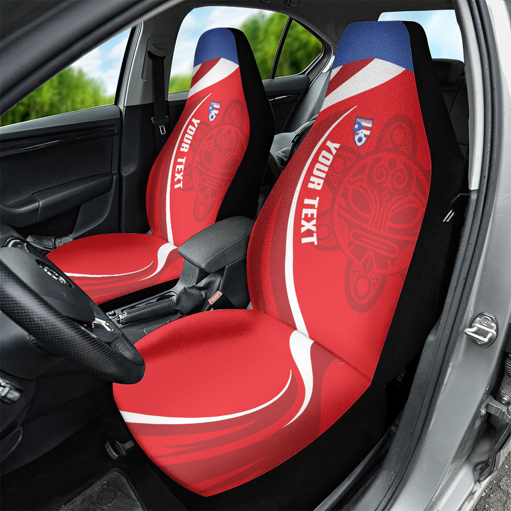 Puerto Rico Football 2026 Custom Car Seat Cover Vamos Los Boricuas Taino Sun