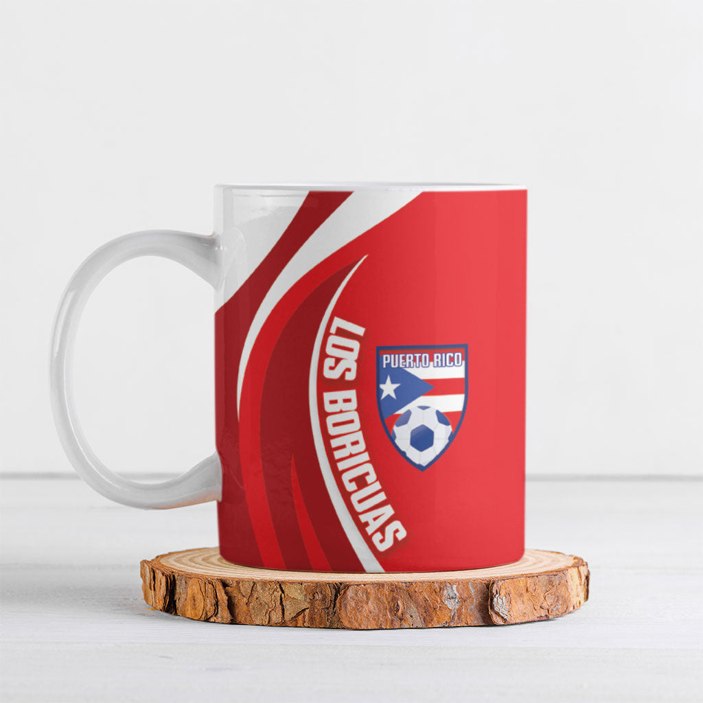 Puerto Rico Football 2026 Custom Ceramic Mug Vamos Los Boricuas Taino Sun