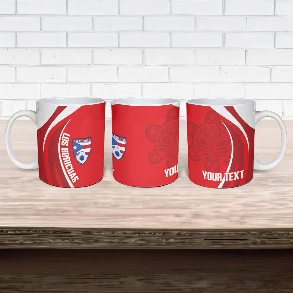 Puerto Rico Football 2026 Custom Ceramic Mug Vamos Los Boricuas Taino Sun