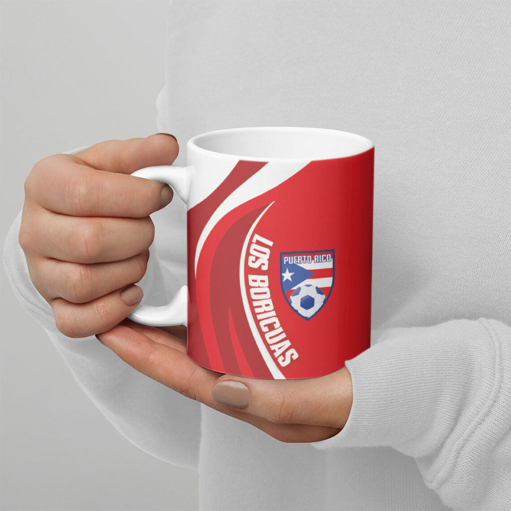 Puerto Rico Football 2026 Custom Ceramic Mug Vamos Los Boricuas Taino Sun