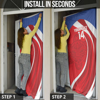Puerto Rico Football 2026 Custom Door Cover Vamos Los Boricuas Taino Sun